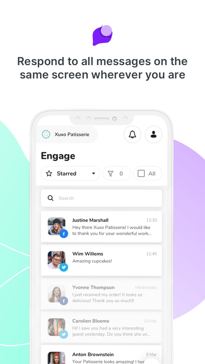 Sociality mobile engage dashboard