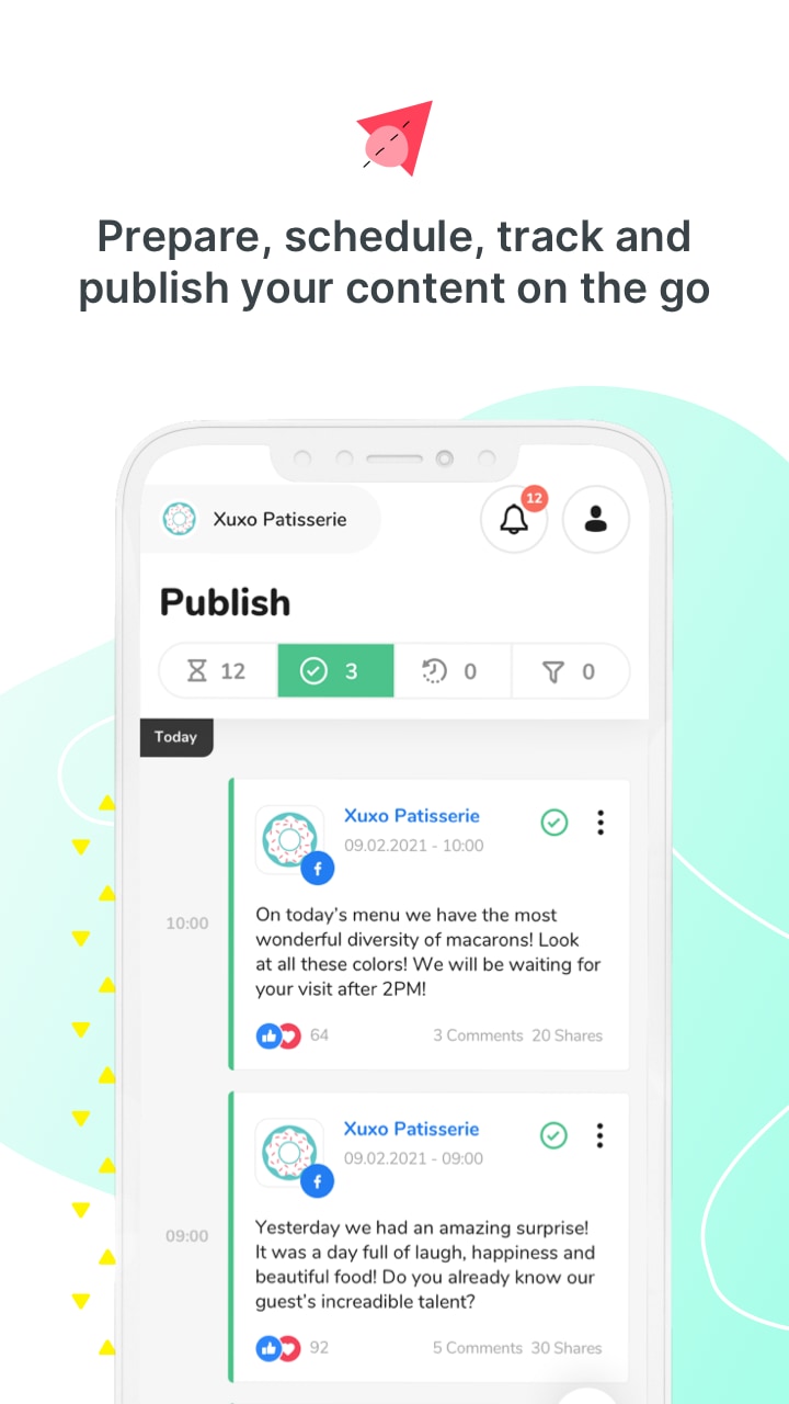 Sociality mobile publish dashboard